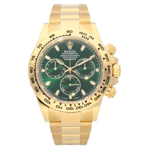 gold rolex daytona with green dial for sale|rolex daytona 116508 price.